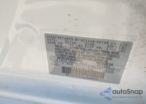 2016 Nissan Versa 1.6 S from USA, damaged, VIN 3N1CN7AP4GL865654